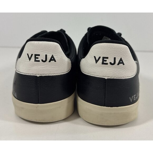 Veja Mens Campo Low Chromefree Sneakers Size 12 Black White Leather Shoes - Picture 5 of 10